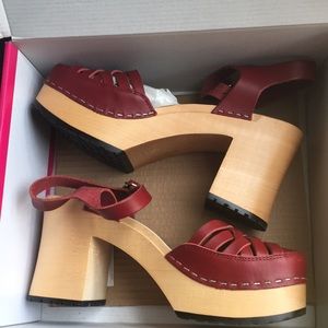 Swedish Hasbeens 🐘 Sandal Wine Red